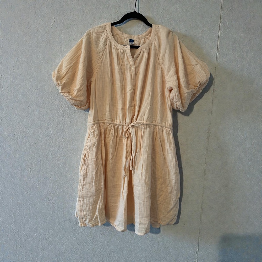 Old Navy Light Peach Button-Up Dress